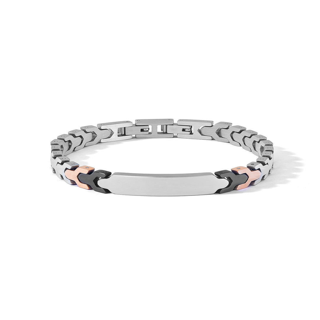 Comete Bracciale Acciaio, Pvd nero e rosè UBR1228
