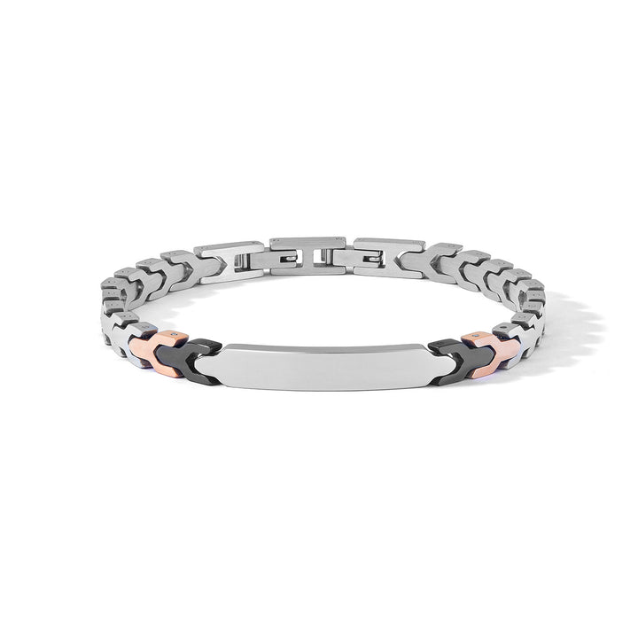 Comete Bracciale Acciaio, Pvd nero e rosè UBR1228