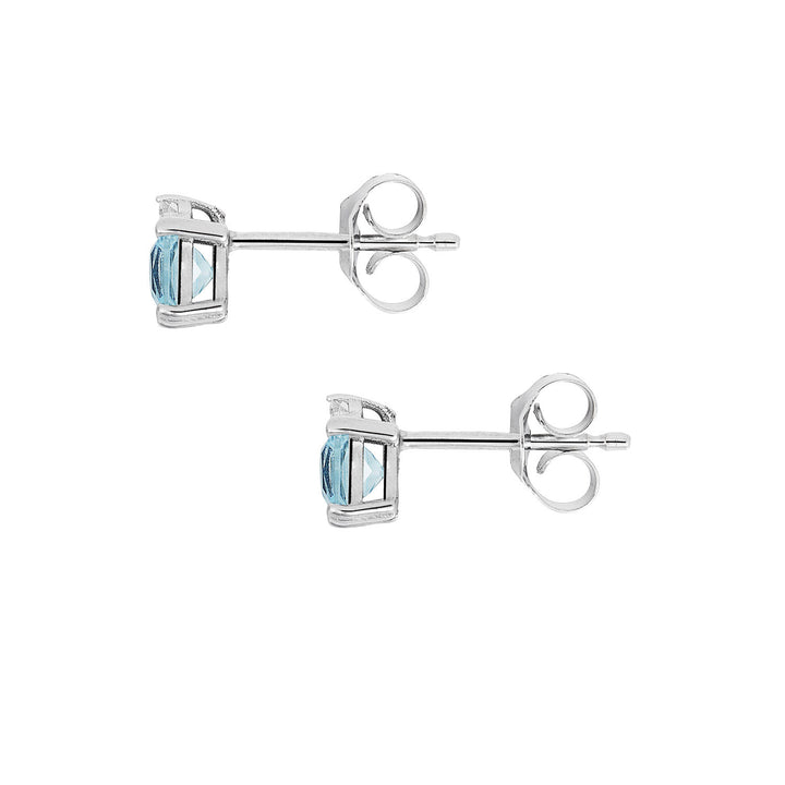 Comete Orecchini in Oro bianco Diamanti e Acquamarina carrè ORQ276