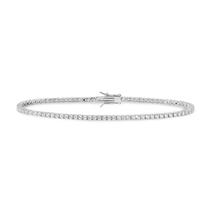 Comete Tennis en Argent et zircons blancs BRA175M18