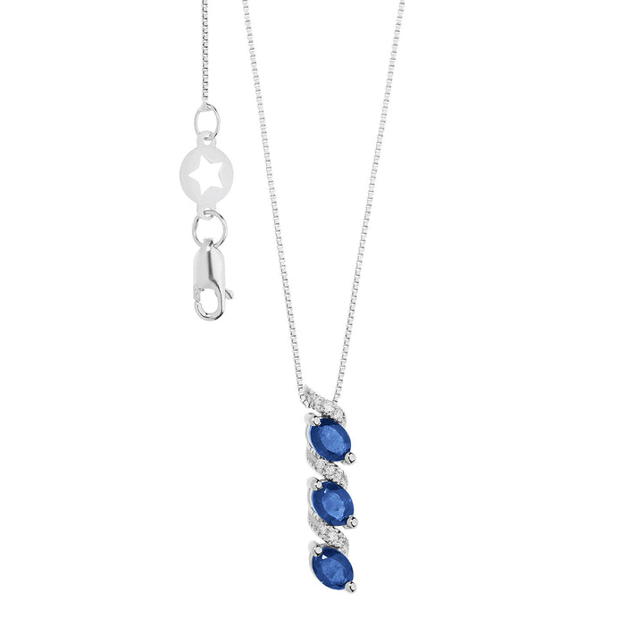 Collier Comete Trilogy avec Saphirs et Diamants GLB1637