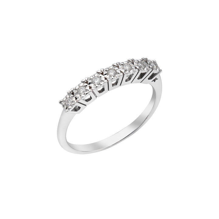 Bague Comète en or blanc 750‰ et diamants ANB2681