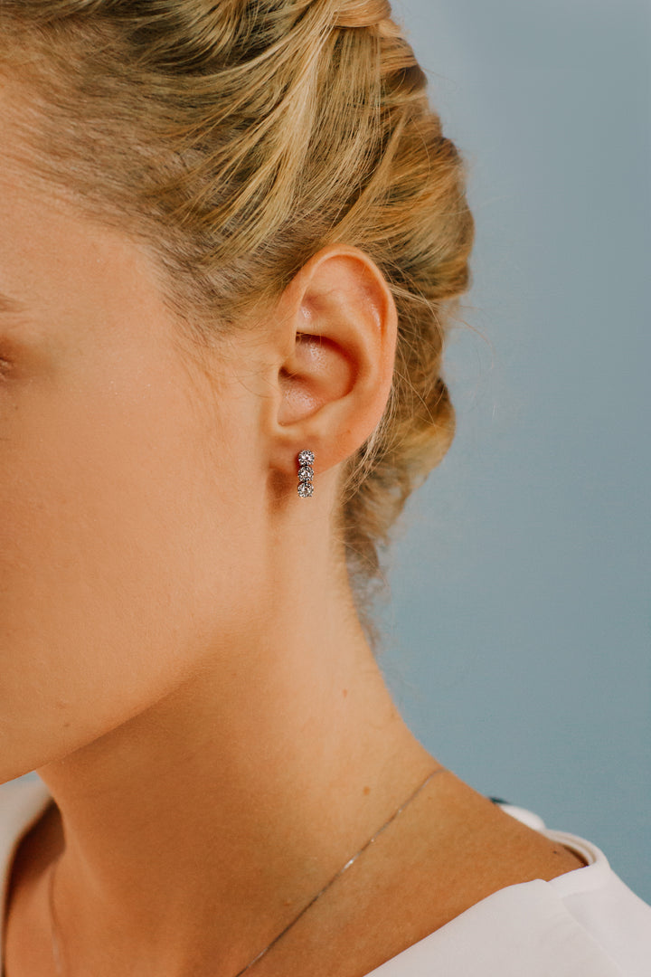 Comete Trilogy Ohrringe aus Roségold mit Diamanten ORB714