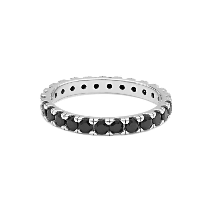 Comete Ring in Silver and black zircons UAN121XL