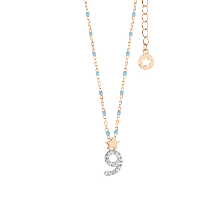 Comets Silver Necklace number 9 GLA207