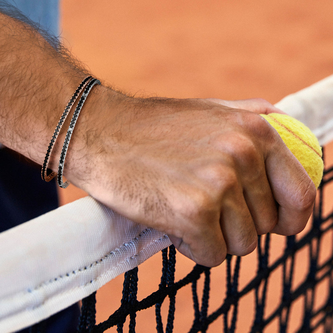 Comete Tennis in Argento 925‰ rosè e zirconi neri UBR901M19