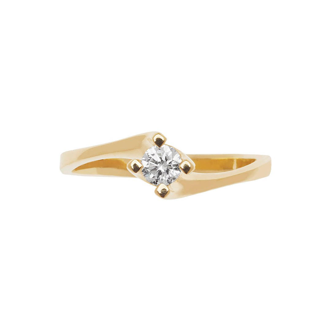 Comete Valentino Solitaire in Yellow Gold and Diamond ANB2037G