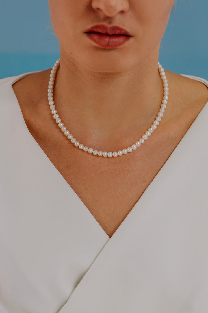 Collar Comete con Perlas en Oro Acquadolce FWQ107S