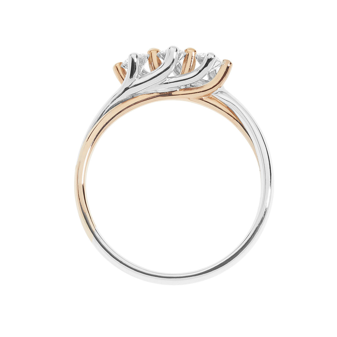 Comete Trilogy Bicolore en Or et Diamant ANB2590