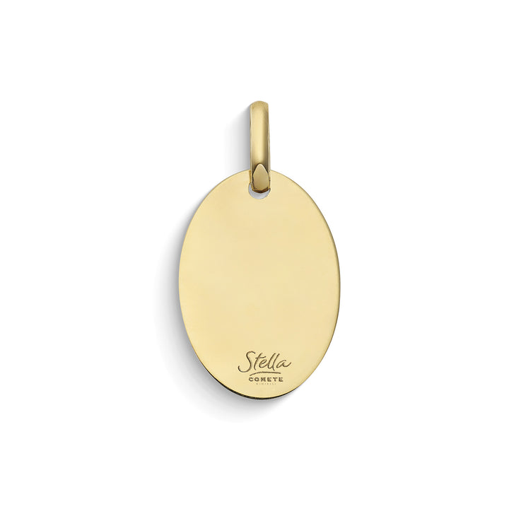 Comete Pendentif ovale personnalisable en or jaune 375‰ KCOB004