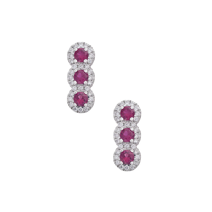 Comete Orecchini Trilogy con Rubini in Oro e Diamanti bianchi ORB1138