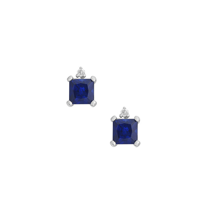 Comete Orecchini in Oro bianco Diamanti e Zaffiro blu ORB1123