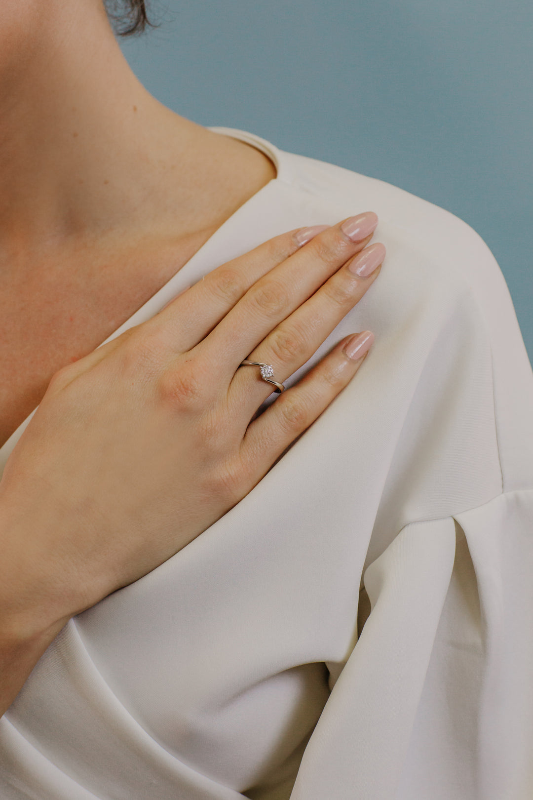 Bague Comete en or rose avec diamants ANB2648