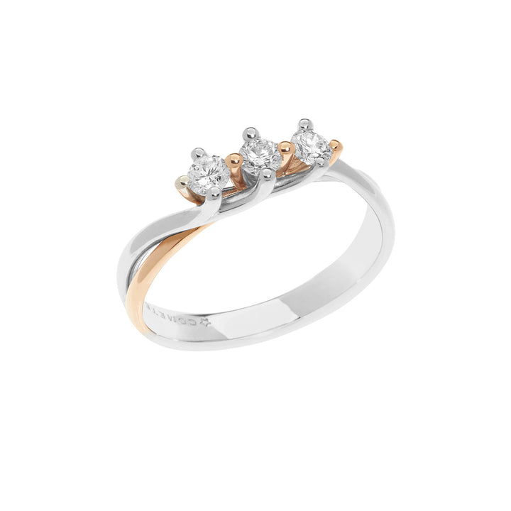 Comete Trilogy Bicolore en Or et Diamant ANB2591