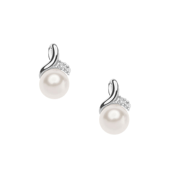 Pendientes Comete Oro con Perlas y Diamantes ORP742