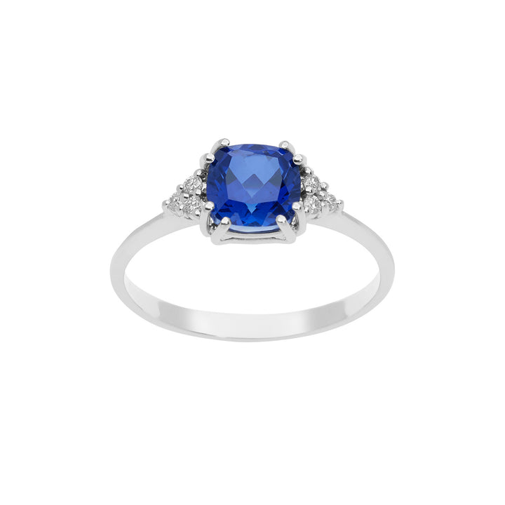 Comete Anello in Oro Diamanti e Zaffiro blu Antico ANB2488
