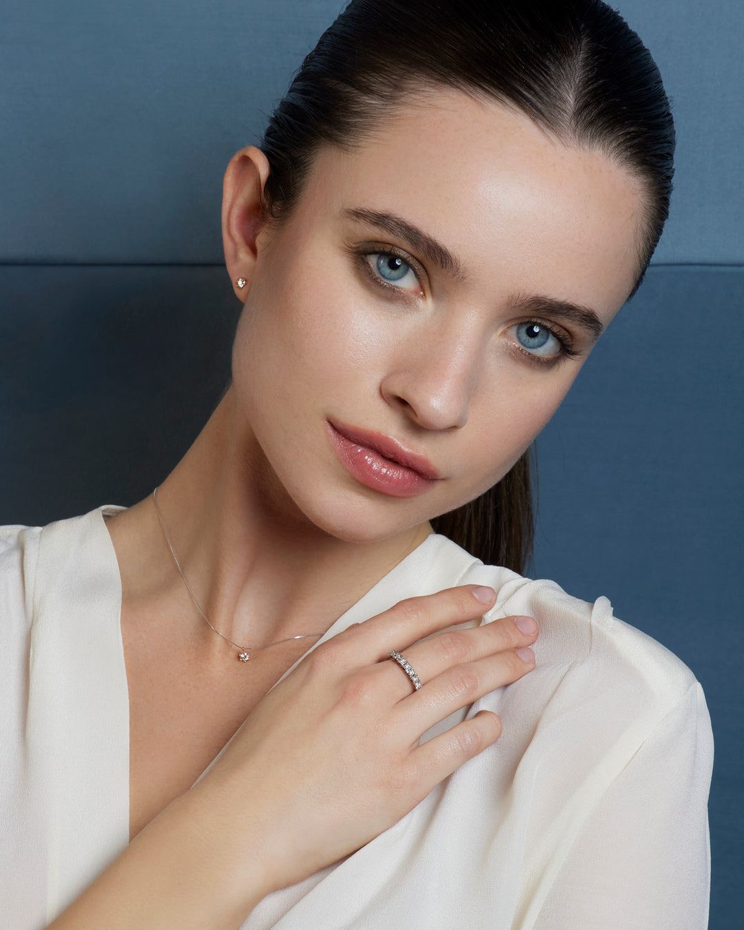 Bague Comète en or blanc 750‰ et diamants blancs ANB2683M13