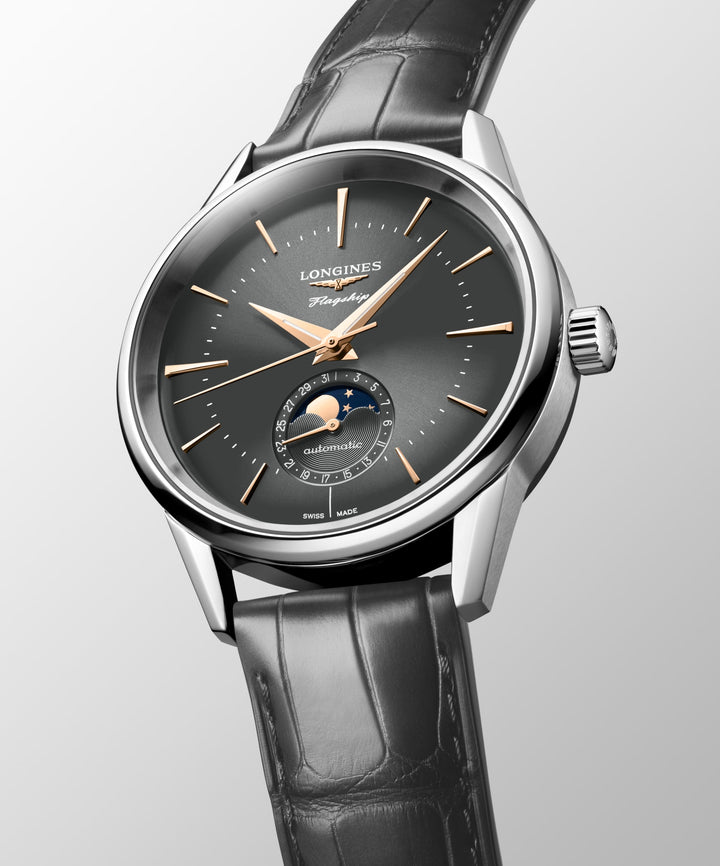 Longines orologio Flagship Heritage Moonphase 38.5 mm L4.815.4.52.2