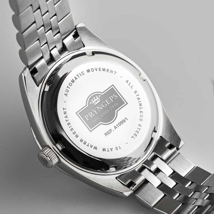 Pryngeps Erre X 40mm black automatic steel watch A1099/1 NE
