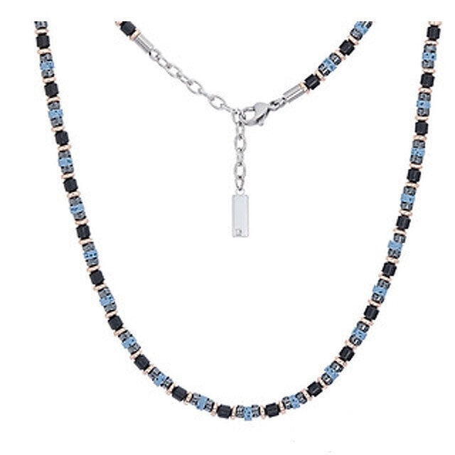 Comets Divine Gift Kit collier et bracelet en acier, hématite, pierre de lave et diamant KITGVSFERE