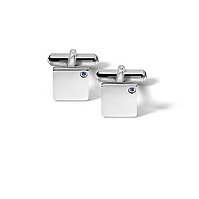 Comete Regalo Divino Kit bracciale acciaio ceramica e gemelli zaffiro blu KITGVZAF