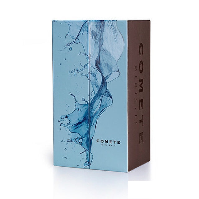 Comete Regalo Divino Kit bracciale acciaio ceramica e gemelli zaffiro blu KITGVZAF