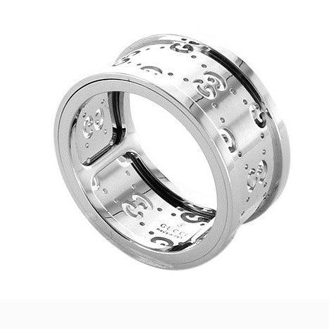 Gucci Icon Twirl GG Ring 18kt Weißgold Größe 13 201985 J8500 9000