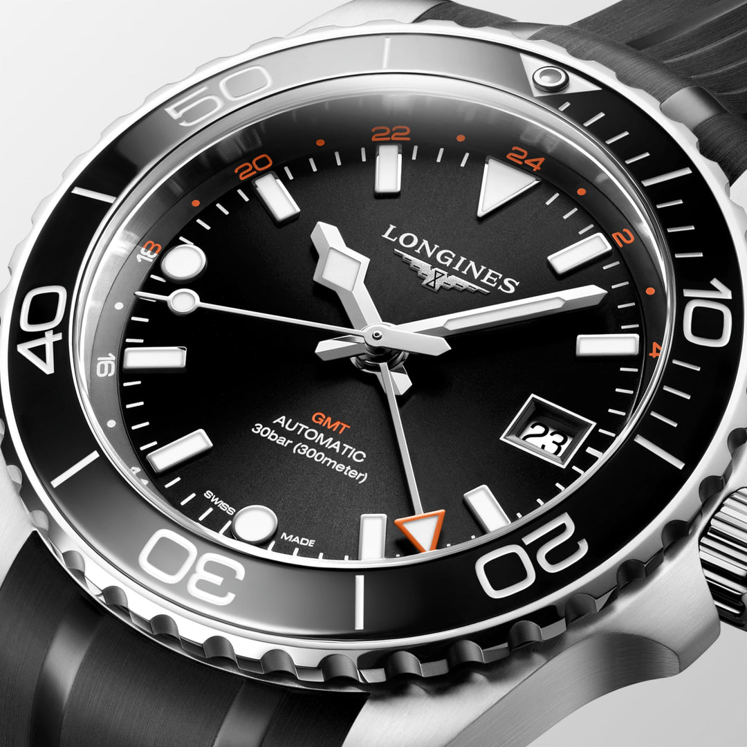 Longines orologio Hydroconquest Gmt 41 mm L3.790.4.56.9