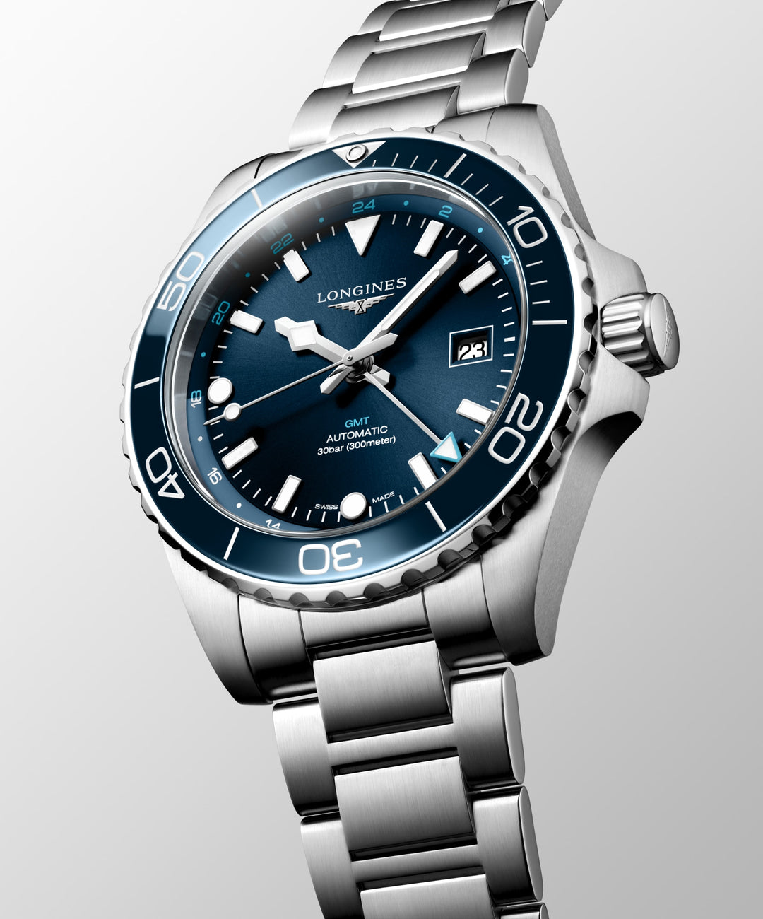 Longines orologio Hydroconquest Gmt 43 mm L3.890.4.96.6