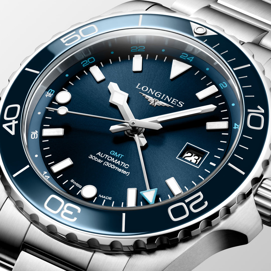 Longines orologio Hydroconquest Gmt 43 mm L3.890.4.96.6