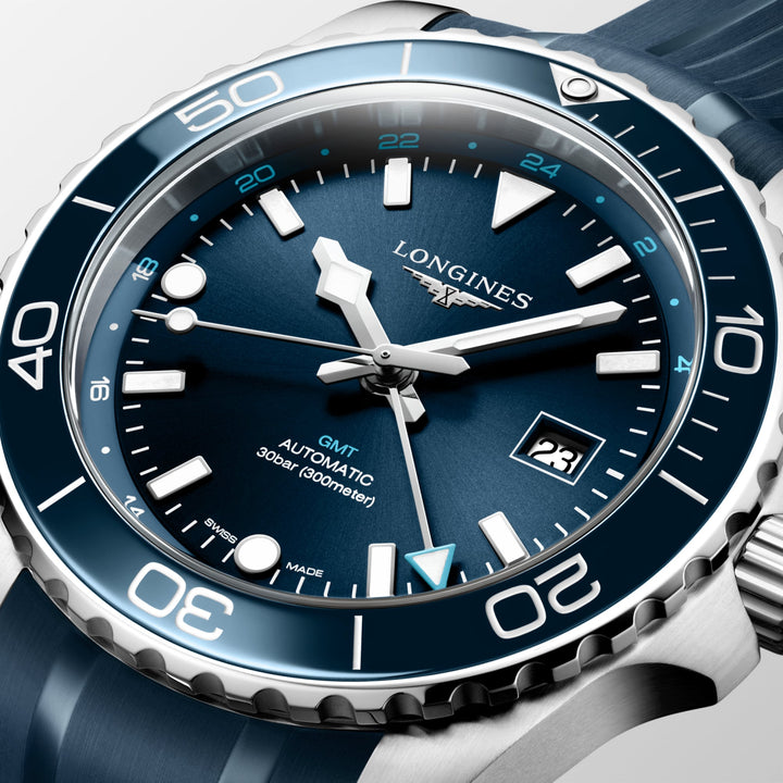 Longines orologio Hydroconquest Gmt 43 mm L3.890.4.96.9