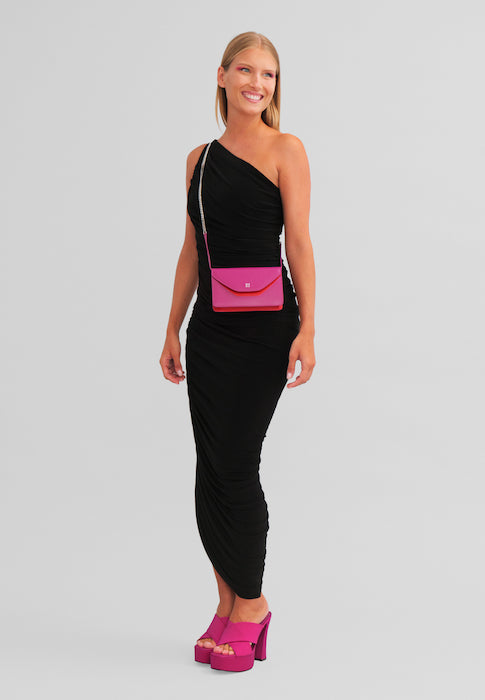 DUDU Piccola Borsa a Tracolla Spalla Donna Catena Made in Italy in Vera Pelle, Convertibile a Marsupio, Mini Borsetta a Busta