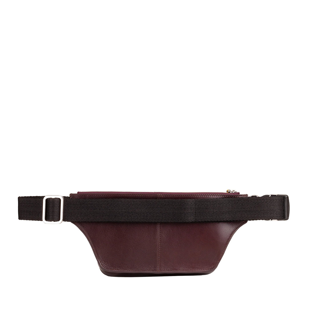 DUDU Marsupio Uomo in Pelle Colorato, Marsupio Elegante Capiente per Viaggio con Tasca Porta Cellulare Smartphone