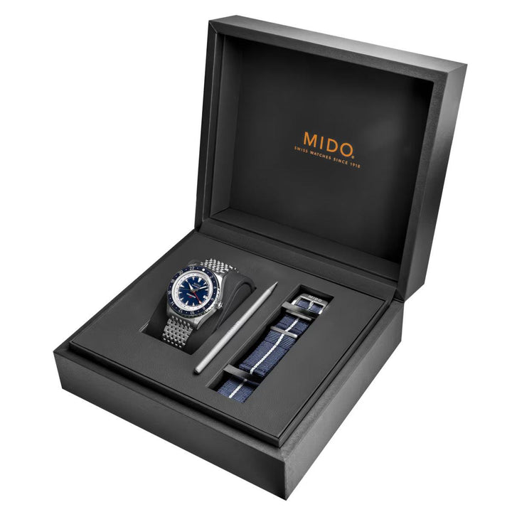 Mido orologio Ocean Star GMT edizione speciale 40mm blu automatico acciaio M026.829.18.041.00 - Capodagli 1937