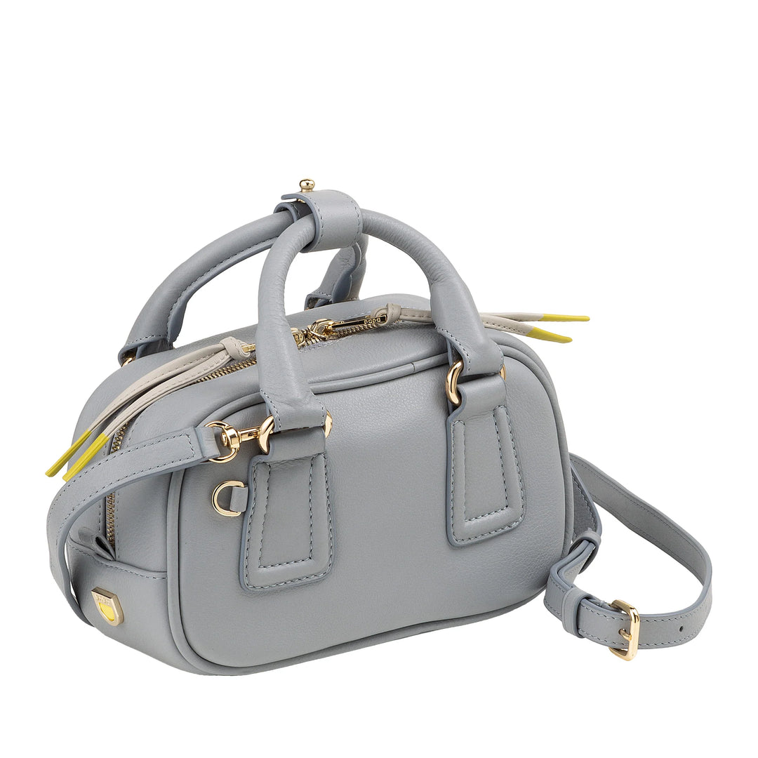 DUDU Damen-Minitasche aus mehrfarbigem Leder – kleine elegante Handtasche mit verstellbarem Schultergurt und Griffen – kleine kompakte Handtasche