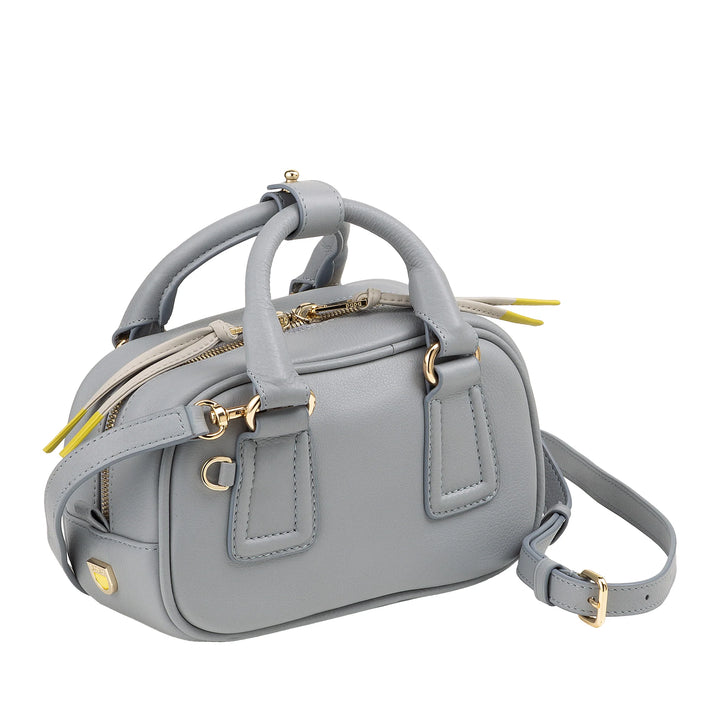 DUDU Damen-Minitasche aus mehrfarbigem Leder – kleine elegante Handtasche mit verstellbarem Schultergurt und Griffen – kleine kompakte Handtasche