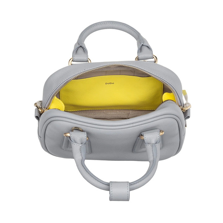 DUDU Damen-Minitasche aus mehrfarbigem Leder – kleine elegante Handtasche mit verstellbarem Schultergurt und Griffen – kleine kompakte Handtasche