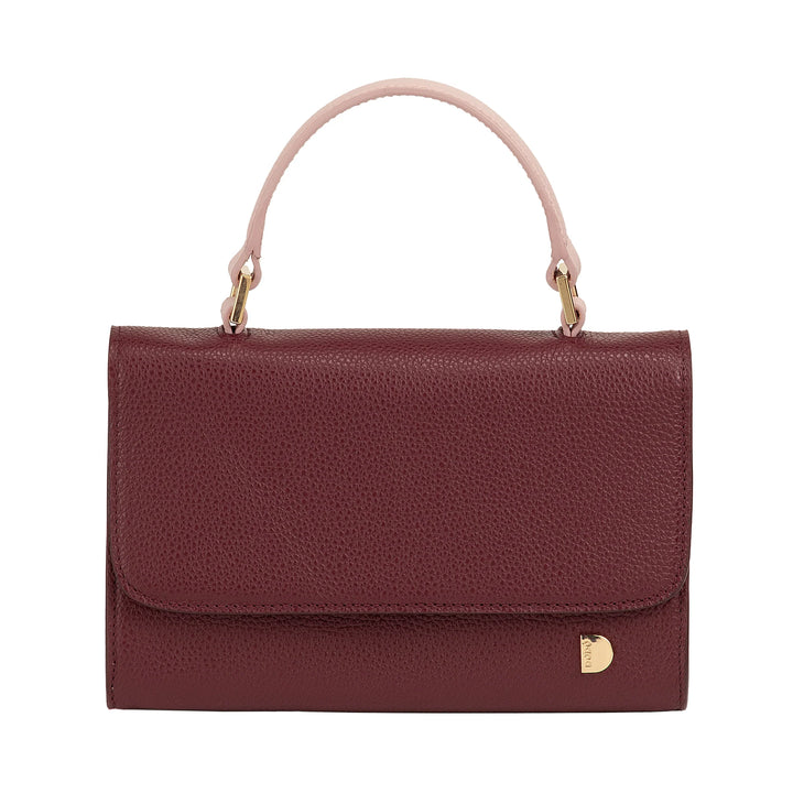DUDU Petit Sac Femme en Cuir Véritable Fabriqué en Italie, Sac à Main et Sac Bandoulière, Cuir Pleine Fleur ou Daim - Mini Sac avec Bandoulière Ajustable et Amovible, Rabat avec Fermeture Magnétique