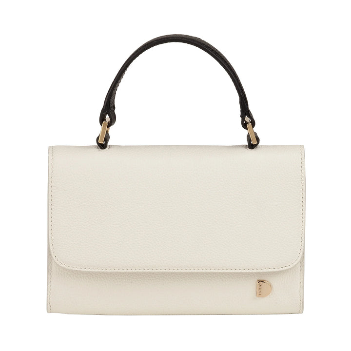 DUDU Borsa Donna Piccola in Vera Pelle Made in Italy, Borsa a Mano e Tracolla, Pelle Pieno Fiore o Scamosciata - Mini Bag con Tracolla Regolabile e Rimovibile, Patta con Chiusura Magnetica