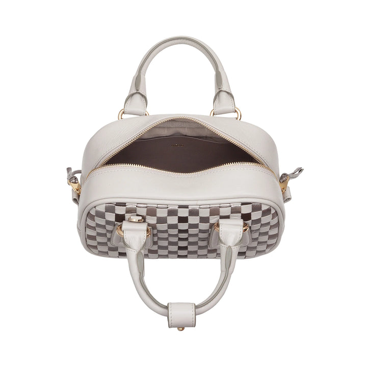 DUDU Mini Sac Femme en Cuir Tressé Multicolore - Petit Sac à Main Élégant avec Bandoulière Ajustable et Poignées - Petit Sac à Main Compact