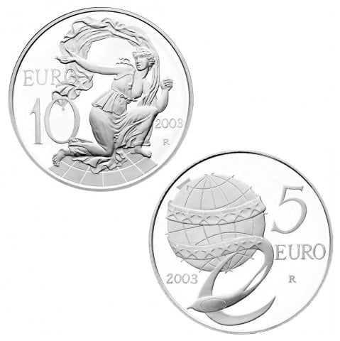 Pièces en argent 5 € 10 € L&