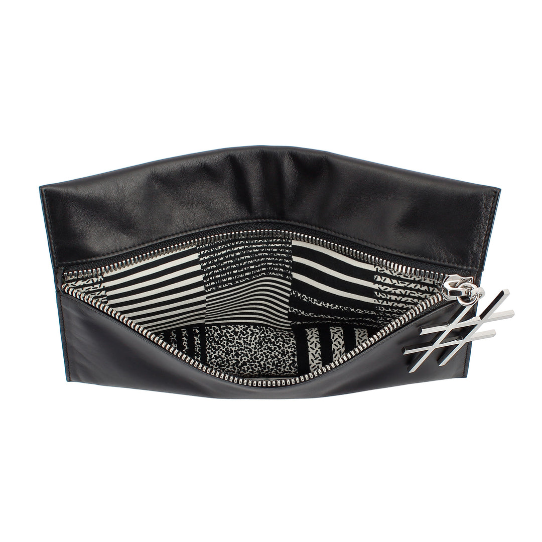 DUDU Elegante Damen-Clutch aus Leder mit Reißverschluss-Make-up-Halter und Handy