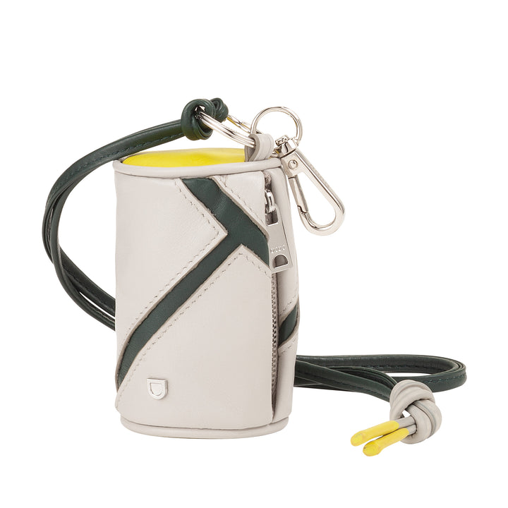 DUDU AirPods-Kopfhörerhülle aus Leder mit Reißverschluss – Mini-Unisex-Tasche mit Riemen, Sport-Tennis-Design, für Schlüssel und Münzen