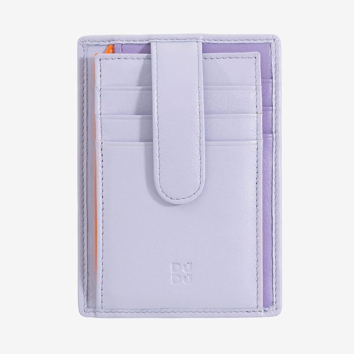 DUDU Slim Porte-cartes de crédit en cuir multicolore pour homme et femme avec 9 emplacements et fermeture de sécurité