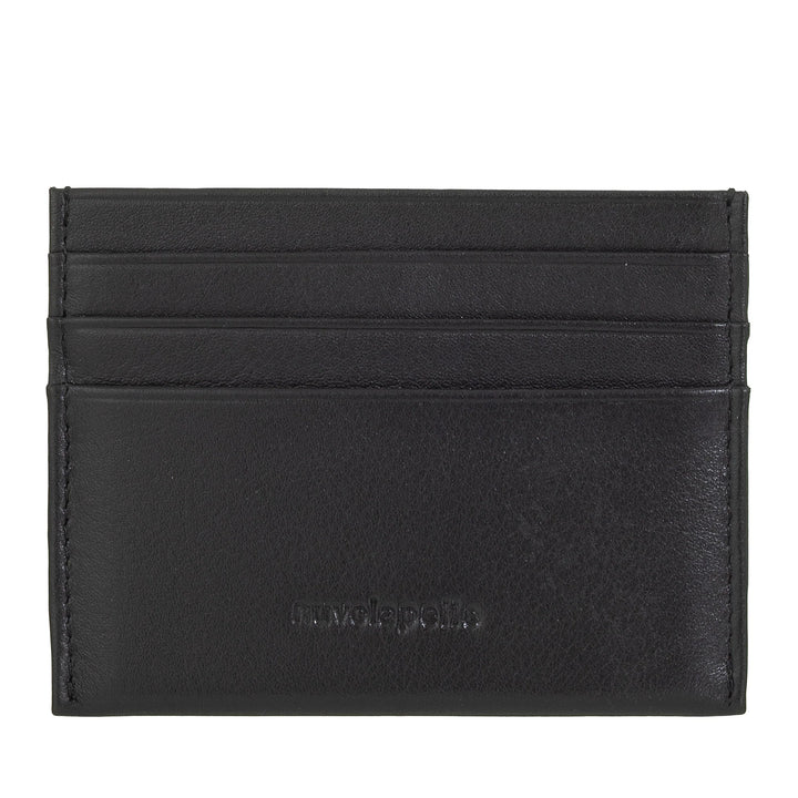 Nuvola Pelle Slim Credit Card Holder for Men and Women - Slim Pocket Wallet in Soft Nappa Leather with 6 Card Slots