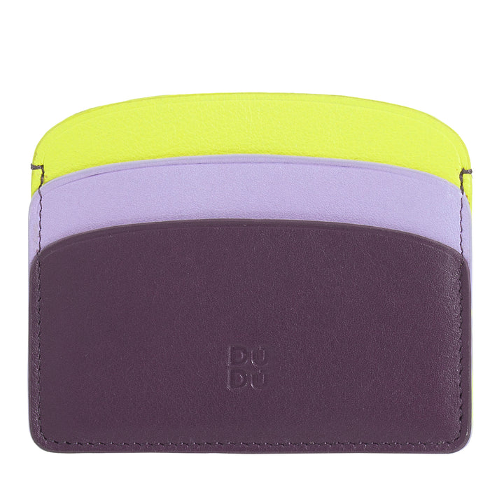 DUDU Thin Credit Card Holder in Soft Leather, Card Holder, Document Holder, Pocket Plate, Slim Design, Colorful