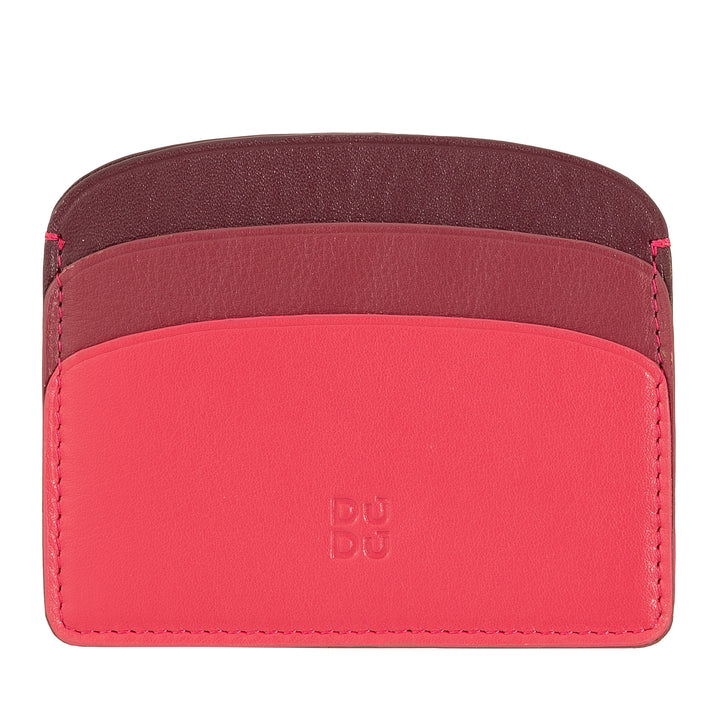 DUDU Dünner Kreditkartenhalter aus weichem Leder, Kartenhalter, Dokumentenhalter, Taschenplatte, schlankes Design, bunt