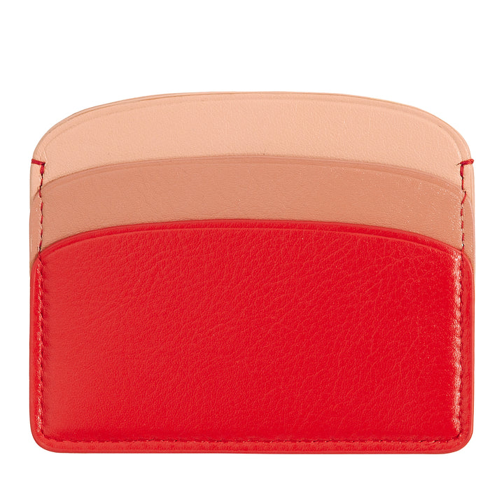 DUDU Thin Credit Card Holder in Soft Leather, Card Holder, Document Holder, Pocket Plate, Slim Design, Colorful
