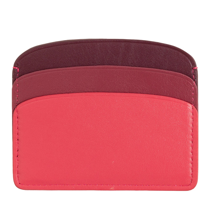 DUDU Dünner Kreditkartenhalter aus weichem Leder, Kartenhalter, Dokumentenhalter, Taschenplatte, schlankes Design, bunt