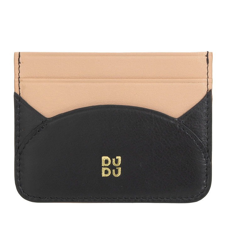 DUDU Tarjetero Slim en Piel Suave - Tarjetero, Portadocumentos, Placa de Bolsillo, Diseño Delgado